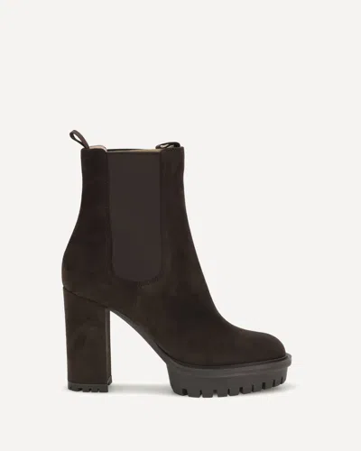 Gianvito Rossi Barry Suede Ankle Boots In Animal Print