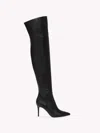 Gianvito Rossi 100mm Over The Knee Nappa Leather Boots In Black