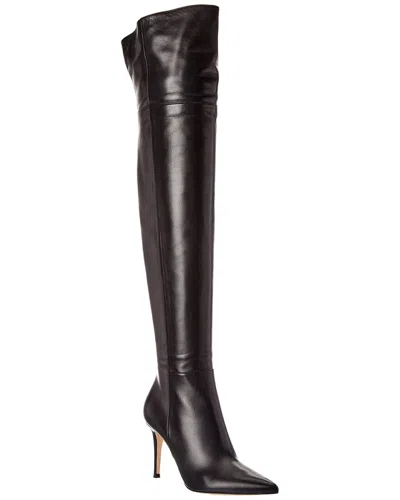 Gianvito Rossi Bea Cuissard 85 Leather Thigh-high Boot In Black