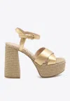 Gianvito Rossi Bebe 110 Platform Sandals In Gold