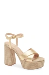 Gianvito Rossi Bebe Quarter Strap Platform Sandal In Mekong Naturale