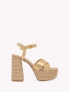 Gianvito Rossi Bebe Sandals In Metallic Gold