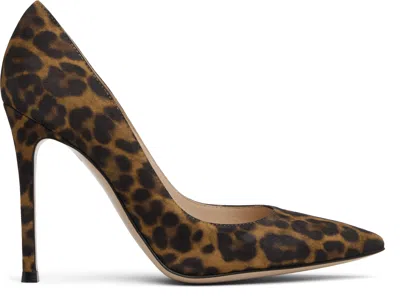 Gianvito Rossi Beige & Brown Gianvito 105 Heels In Animal Print