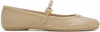 Gianvito Rossi Beige Carla Ballerina Flats In Sand