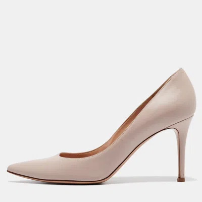 Pre-owned Gianvito Rossi Beige Leather Gianvito 105 Pumps Size 39.5