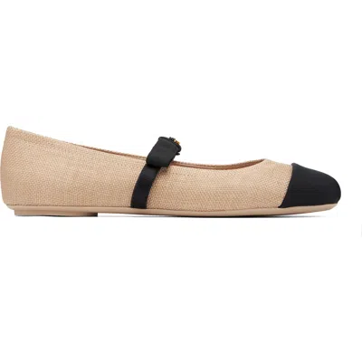 Gianvito Rossi Beige Minou Ballerina Flats In Multi