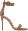 Gianvito Rossi Beige Portofino Heeled Sandals In Praline