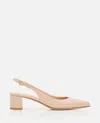 Gianvito Rossi Ladies Agathe Slingback Leather Pumps In Beige