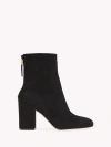 Gianvito Rossi Block-heel Suede Ankle Boots In Black Suede