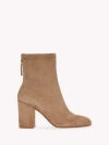 Gianvito Rossi Suede Ankle Boots In Brown
