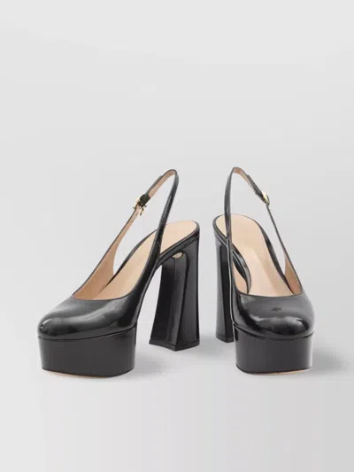 Gianvito Rossi Bessie Slingback Leather Pumps In Black