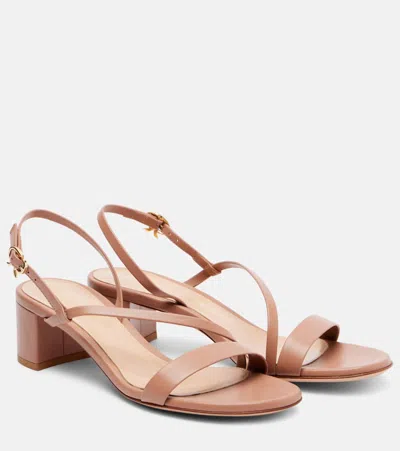 Gianvito Rossi Betsey 45 Leather Sandals In Brown