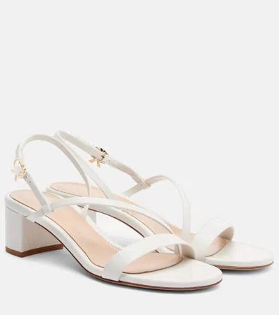 Gianvito Rossi Betsey 45 Leather Sandals In White