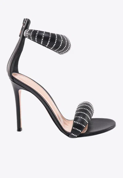 Gianvito Rossi Bijoux 105 Crystal Embellished Sandals In Black