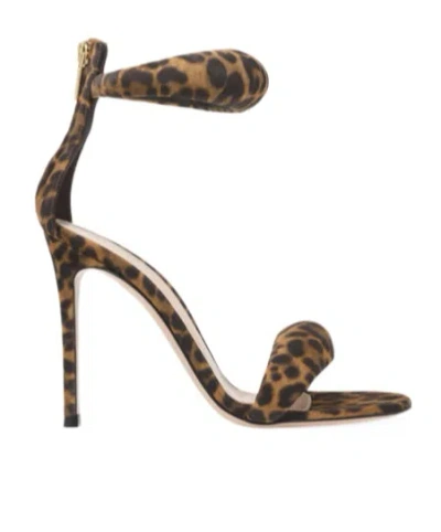 Gianvito Rossi Bijoux 105mm Leopard-print Sandals In Almond Leopard Print