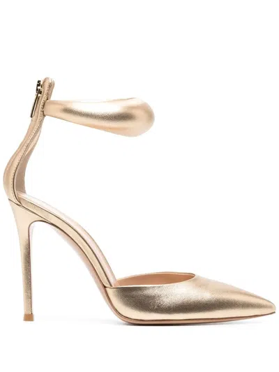 Gianvito Rossi Ankle Strap Pumps In Mekong For Women From Fw23 Collection In Brown