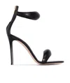 Gianvito Rossi 105mm Bijoux Padded Leather Sandals In Black