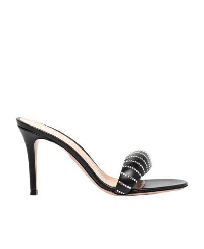 Gianvito Rossi Bijoux 90 High-heeled Sandals With Trim In Black