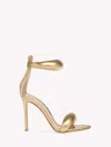 Gianvito Rossi Metallic Napa Ankle-cuff Stiletto Sandals In Gold