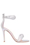 Gianvito Rossi Bijoux Heeled Sandals In Silver