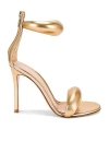 Gianvito Rossi Metallic Napa Ankle-cuff Stiletto Sandals In Mekong