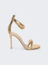 Gianvito Rossi Bijoux Nappa Silk Sandals Mekong In Gold