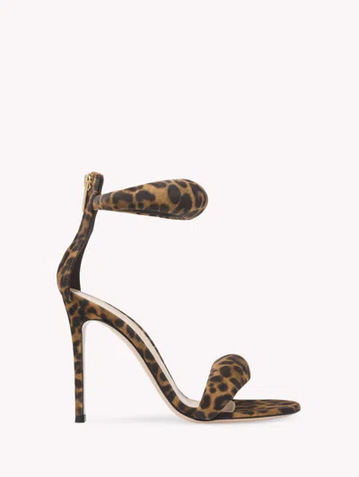 Gianvito Rossi Bijoux 105mm Leopard-print Sandals In Almond Leopard Print