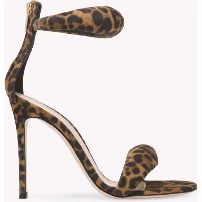 Gianvito Rossi Bijoux 105mm Leopard-print Sandals In Almond Leopard Print