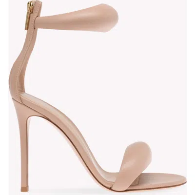 Gianvito Rossi Bijoux 105mm Puffy Napa Ankle-cuff High-heel Sandals In Peach
