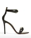 Gianvito Rossi 105mm Bijoux Padded Leather Sandals In Black