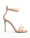 Gianvito Rossi Bijoux Puffy Napa Ankle-cuff High-heel Sandals In Peach