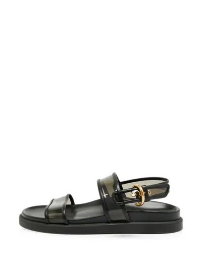 Pre-owned Gianvito Rossi Bilbao Leather Sandals In White