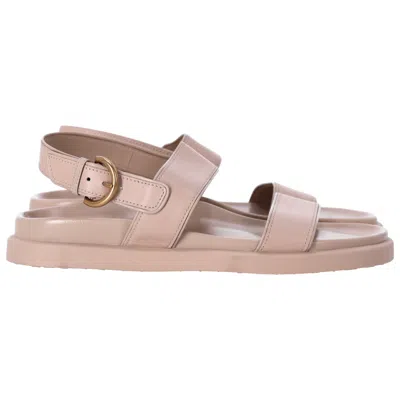 Gianvito Rossi Bilbao Sandals In Beige Leather