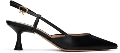 Gianvito Rossi Ascent Pointed Sling Sandals In Black