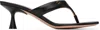 Gianvito Rossi Black Ascent Thong 55 Heeled Sandals