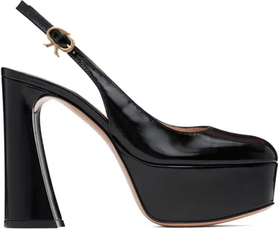Gianvito Rossi Black Bessie Heels