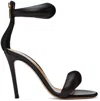 GIANVITO ROSSI BLACK BIJOUX HEELED SANDALS