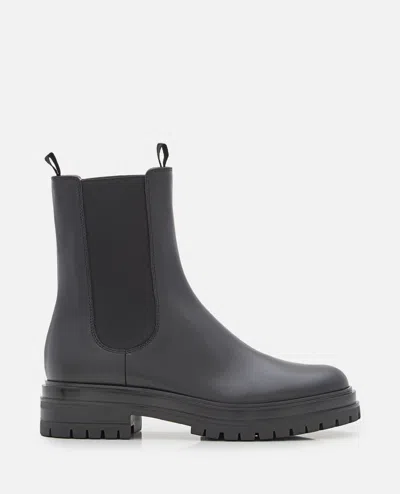 Gianvito Rossi Black Chester Ankle Boot In Nero