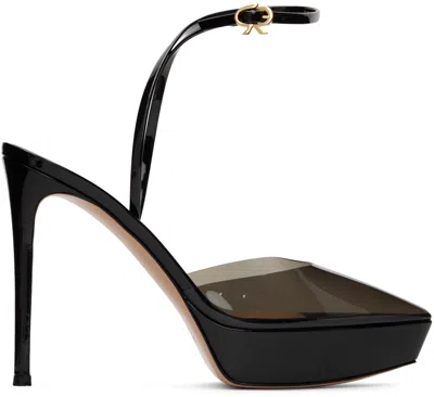 Gianvito Rossi Black Dashiel Heels In Fume'+black