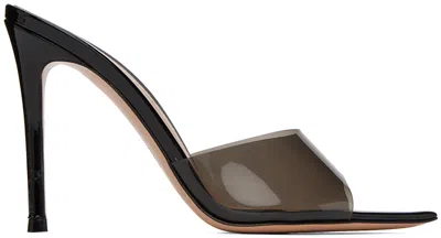 Gianvito Rossi Black Elle 105 Heeled Sandals In Fume'+black