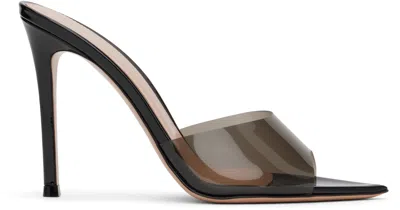 Gianvito Rossi Black Elle Heeled Sandals In Fume'+black