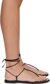 Gianvito Rossi Black Gwyneth Flat Sandals In Black