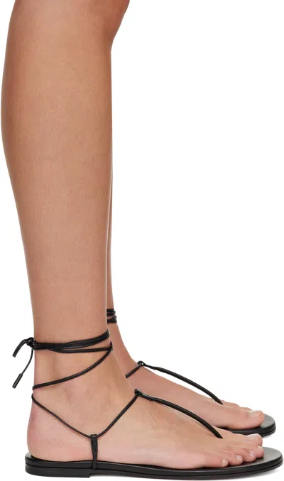 Gianvito Rossi Black Gwyneth Flat Sandals