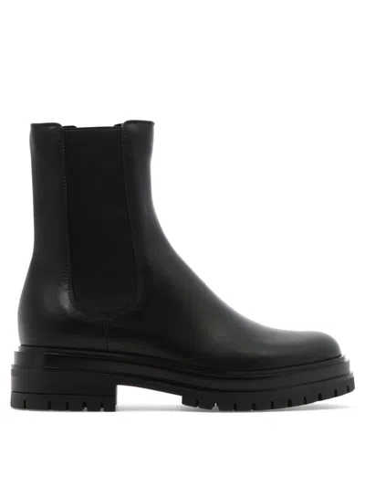 Gianvito Rossi Black Leather Ankle Boots