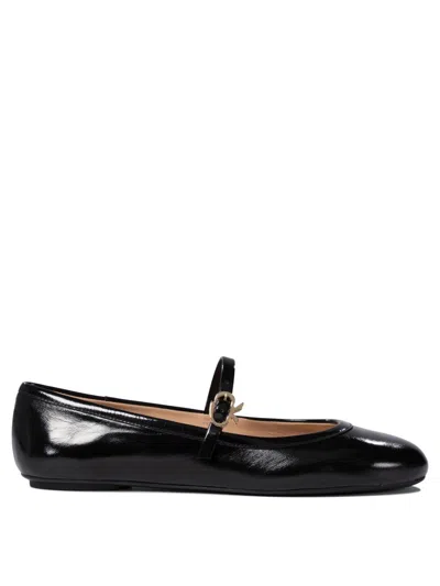 GIANVITO ROSSI GIANVITO ROSSI BLACK LEATHER BALLERINAS