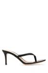 Gianvito Rossi Black Leather Calypso Thong Sandals