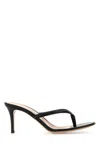 Gianvito Rossi Black Leather Calypso Thong Sandals