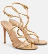 Gianvito Rossi Black Mamba 105 Leather Sandals In Brown