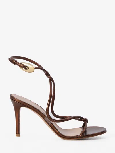 GIANVITO ROSSI BLACK MAMBA 85 SANDALS