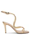Gianvito Rossi Mamba 85 Metallic Finish Open Toe Sandals